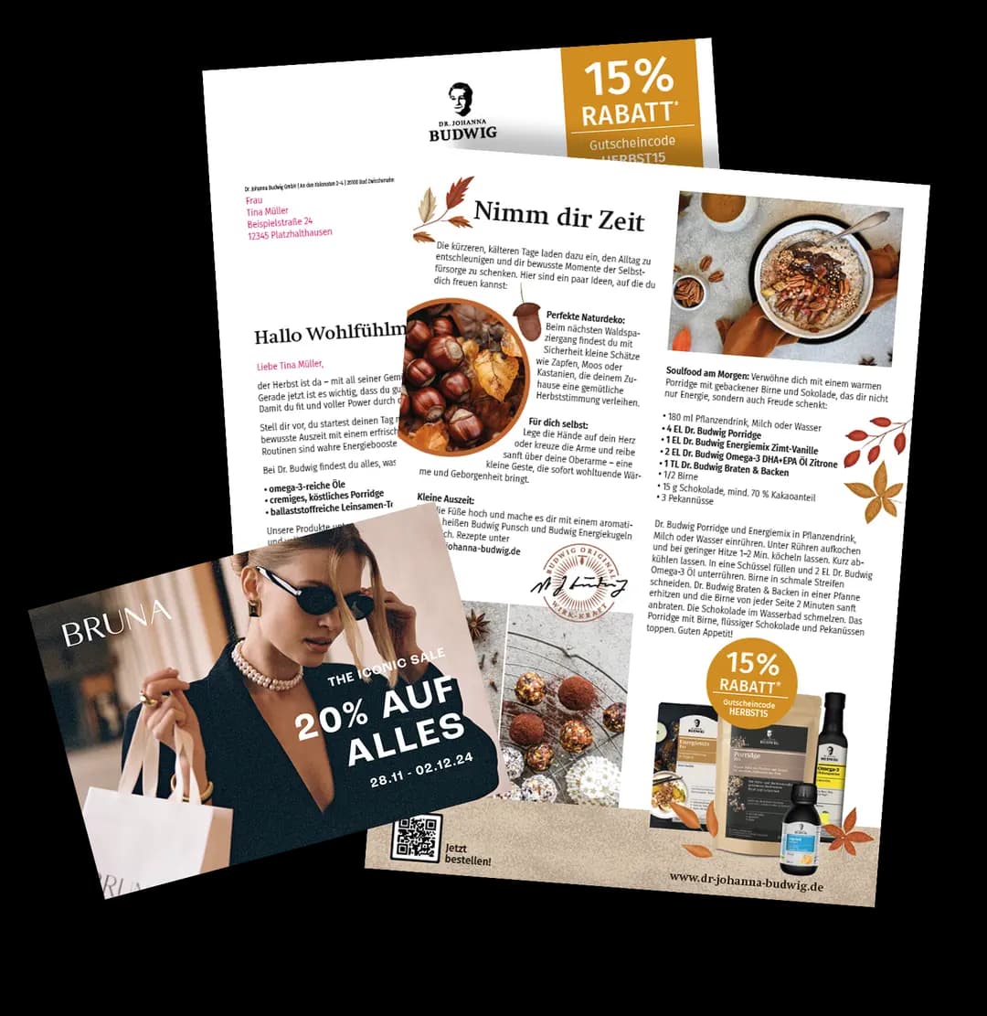 Print Mailing Mockup — Beispiel Flyer