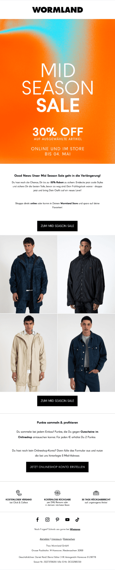 Wormland — Good News: Unser Mid Season Sale wurde verlängert