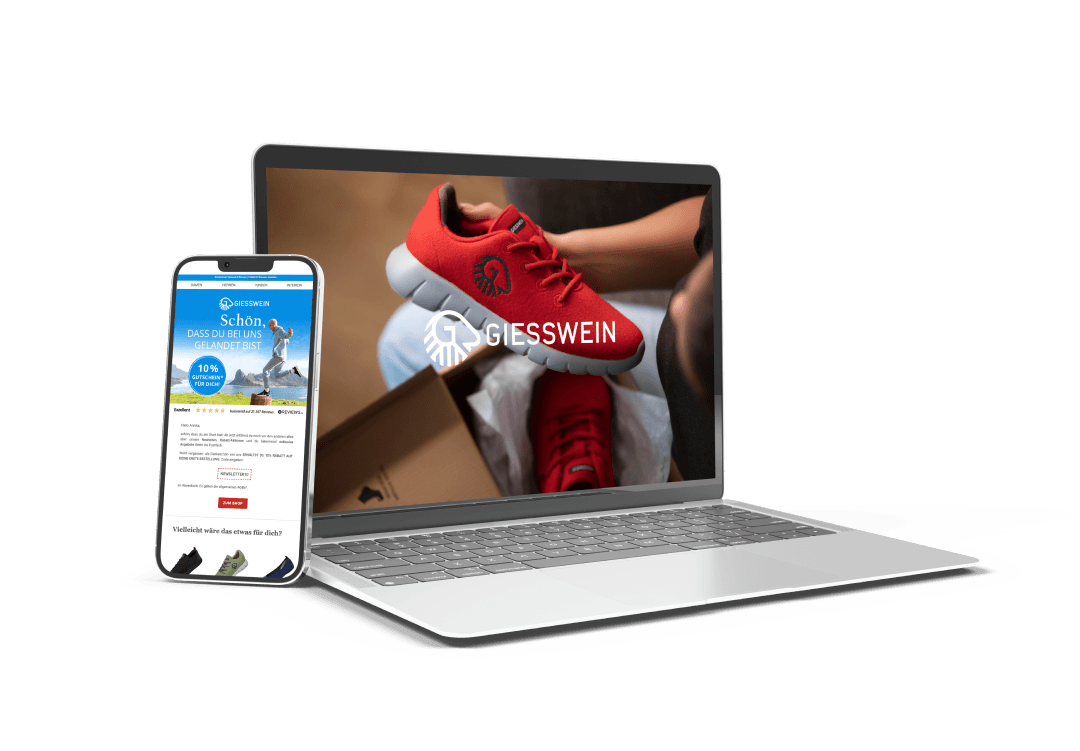 GIESSWEIN Case Study – Laptop und Handy Mockup