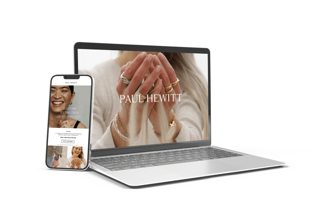 PAUL HEWITT E-Mail Marketing – Laptop und Handy Mockup