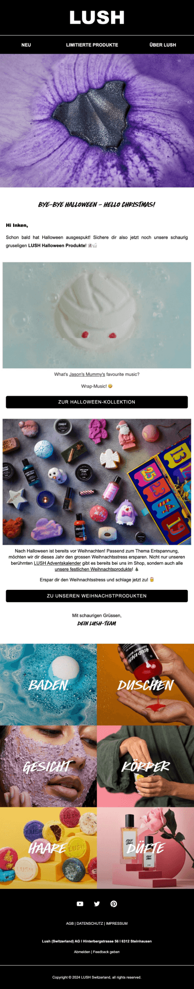 LUSH — Bye Bye Halloween – hol dir jetzt noch unsere schaurigen Highlights!