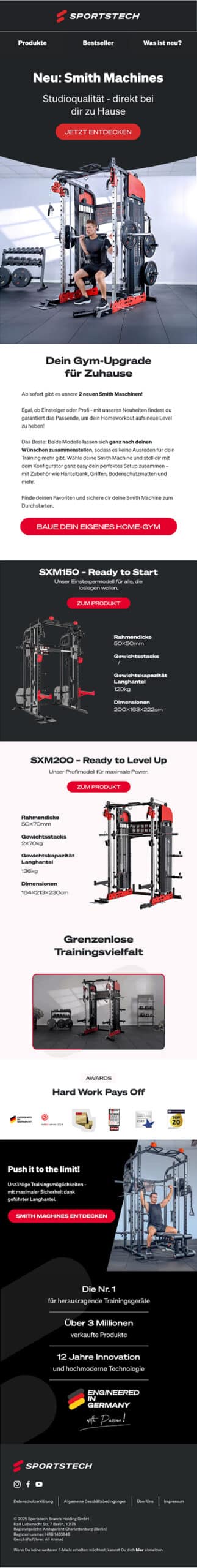 Sportstech — NEU: Die Smith Machines sind da 🤩