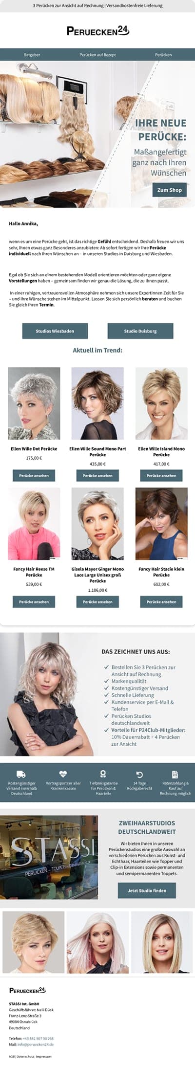 Perücken24 — Ihre Wunschperücke – jetzt auch als Maßanfertigung