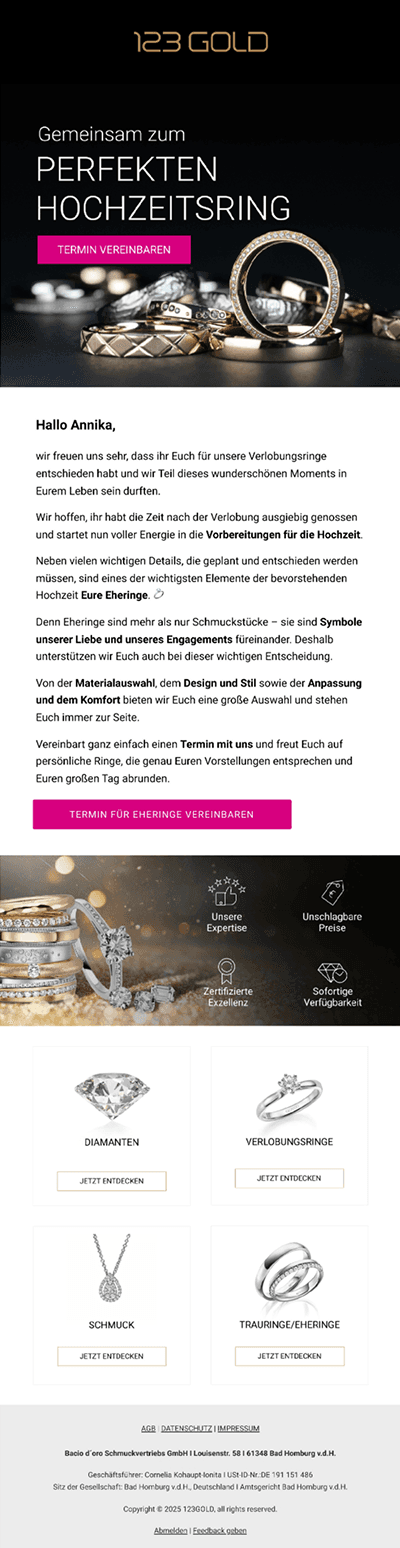 123 Gold — Wird es Zeit für Hochzeitsringe? 💍
