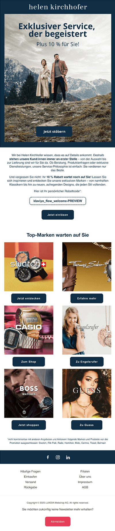 Helen Kirchhofer — Unsere Services – exklusiv für Sie!