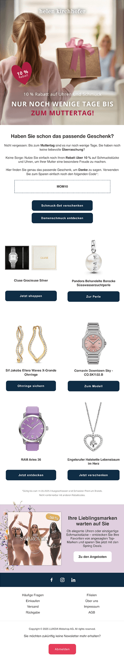 Helen Kirchhofer — Weil Ihre Mutter das Beste verdient: 10 % Rabatt