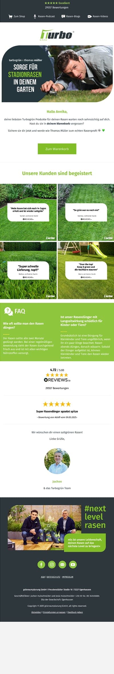 Turbogrün — Da liegt noch was in deinem Warenkorb