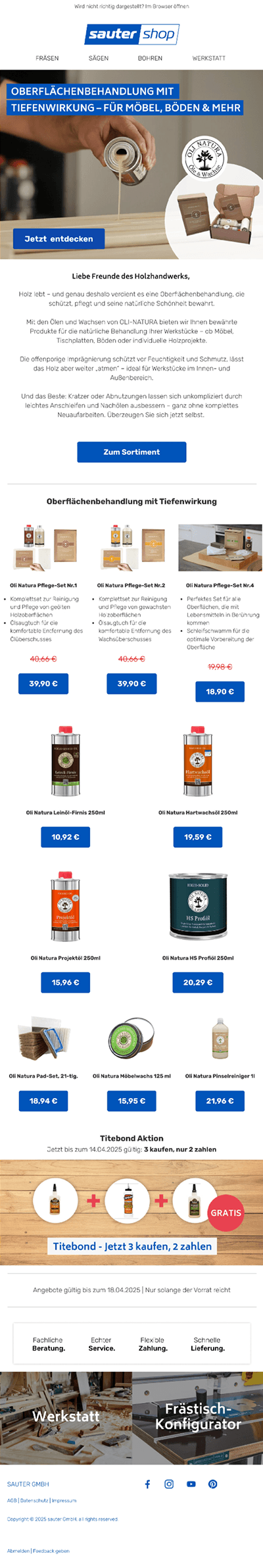 Sautershop — Neu bei sautershop: OLI-NATURA