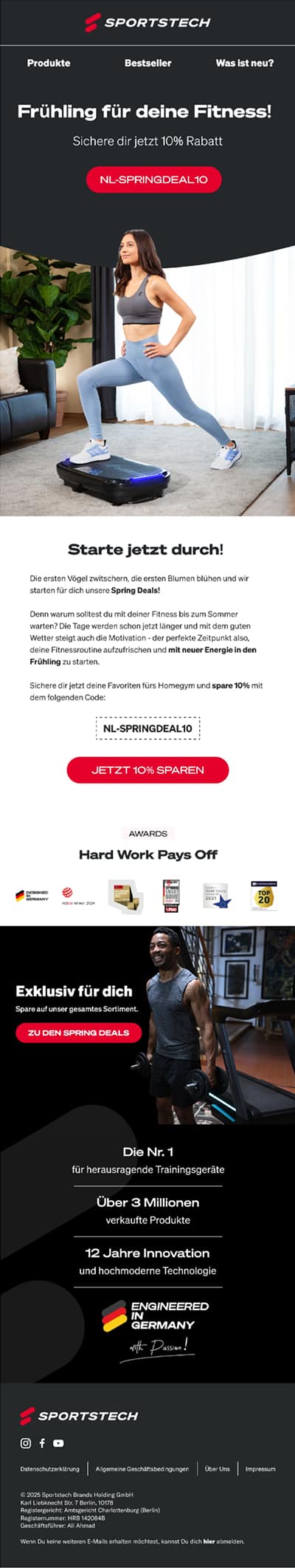 Sportstech — Dein Early-Bird-Rabattcode ist da!