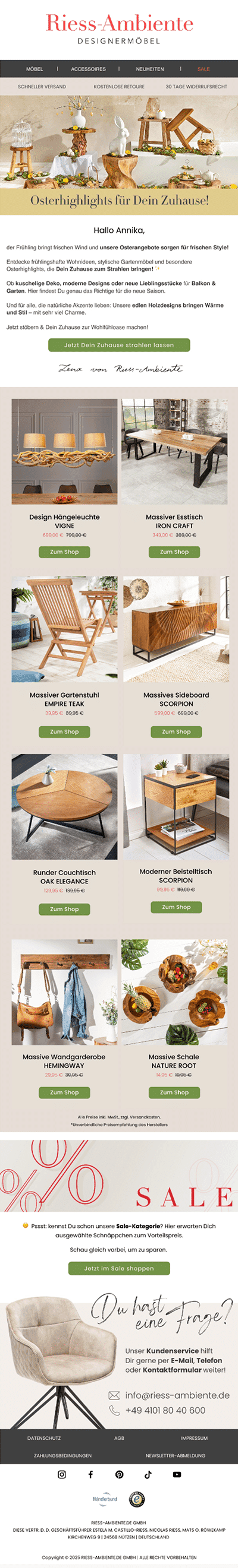 Riess Ambiente — Entdecke unsere Osterangebote