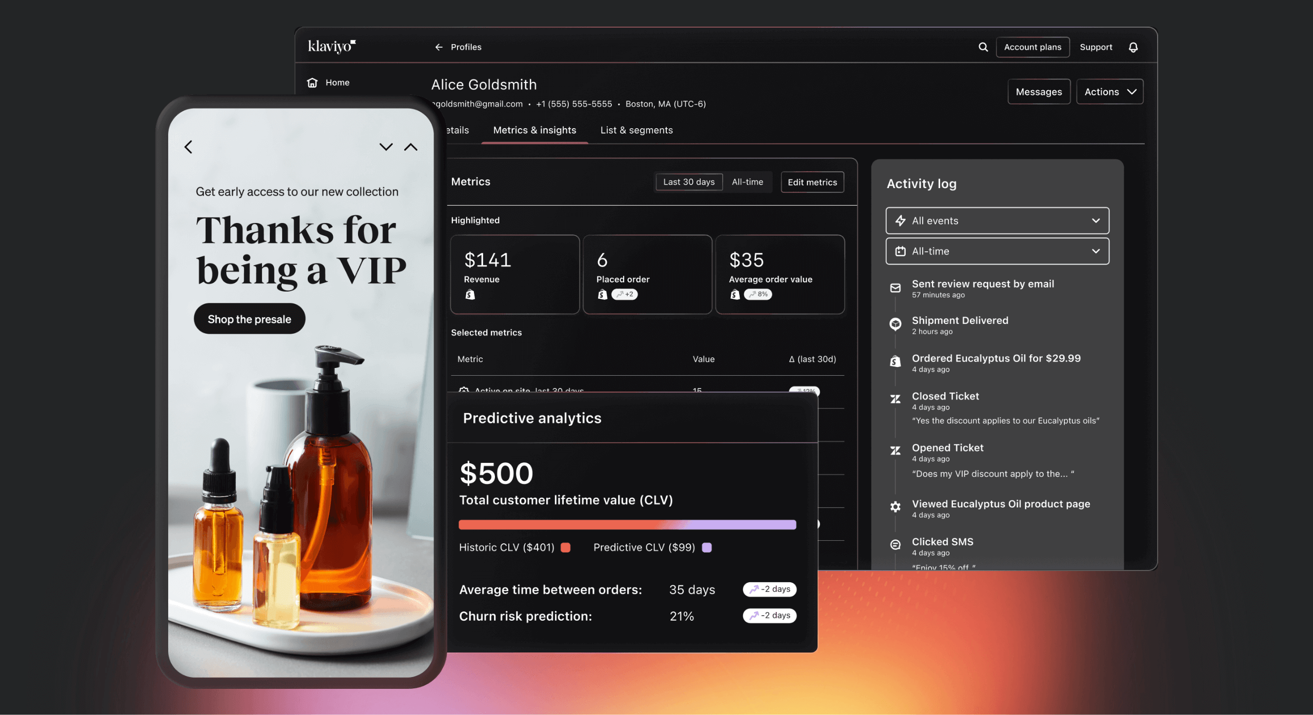 Klaviyo E-Mail-Marketing Plattform