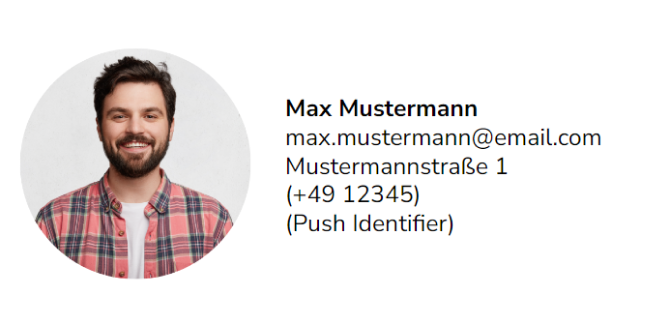 Print Mailing Beispiel — Kundendatensatz